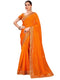 Vasthrlay Embroidery Bandhani Unstitched Rama Green Saree