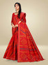 Vasthrlay Bandhani Swarovski Traditional Red Saree