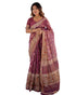 Vasthrlay Handloom Geometric Burgundy Saree