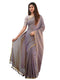 Vasthrlay Handloom Printed Unstitched Purple Ethnic Wear