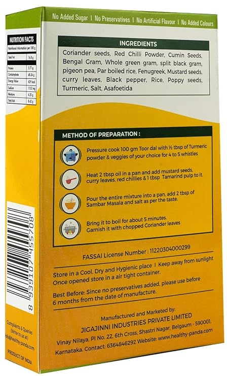 HEALTHY PANDA Sambar Masala