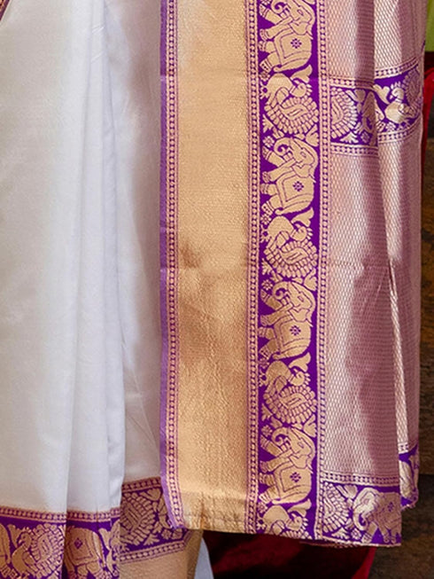 Vasthrlay Weaving Khaki Saree