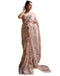 Vasthrlay Womens Printed Unstitched White Saree