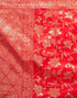 Vasthrlay Womens Jacquard Unstitched Wine Saree