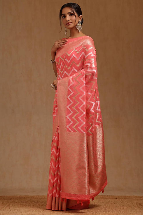 Vasthrlay Linen Woven Saree