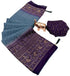 Vasthrlay Georgette Contrast Darkblue