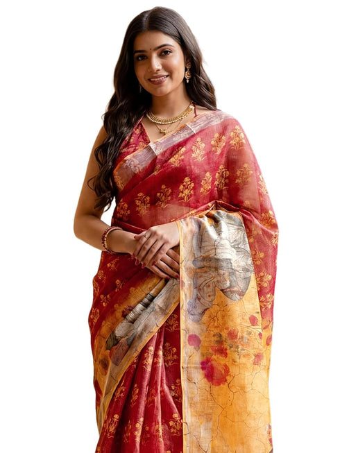 Vasthrlay Printed Multi Saree