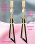 Nilu's Collection Fancy Hollow Triangle Long Geometric Drop Earrings