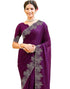 Vasthrlay Womens Scalloped Unstitched Maroon Saree