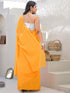 Vasthrlay Womens Printed Unstitched Peach Saree