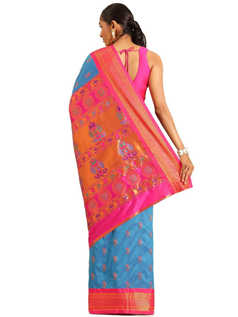 Vasthrlay Pheshwai Parrot Saree