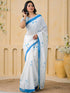 Vasthrlay Womens Printed Unstitched Peach Saree