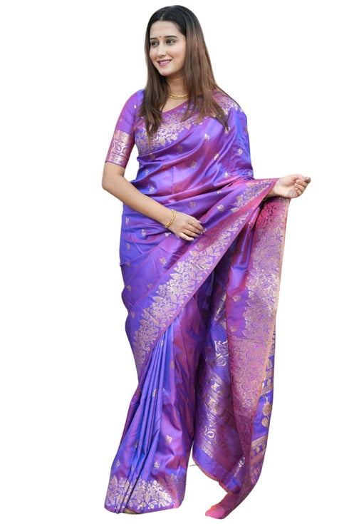 Vasthrlay Kanjivaram Handloom Golden Ethnic Wear