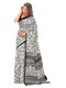 Vasthrlay Womens Abstract Unstitched Off White Saree
