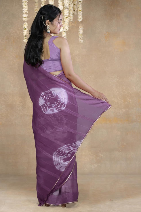 Vasthrlay Fashion Chiffon Shibori Printed Ethnic Wear