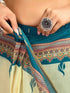 Vasthrlay Printed Lemon Yellow1 Yellow Saree