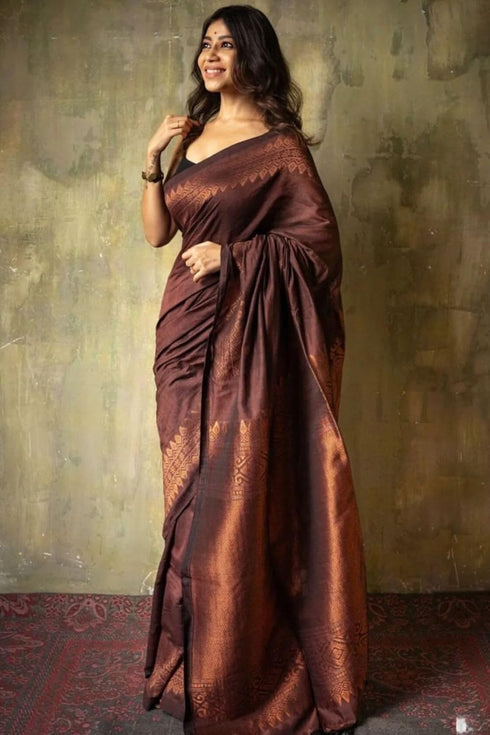 Vasthrlay Kanjivaram Cotton Lavender Ethnic Wear