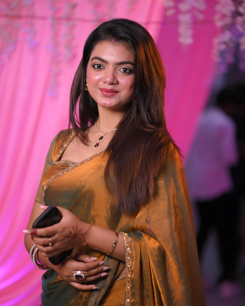 VasthrlayBoarder Unstitched Chhaavah Mustard Free Ethnic Wear