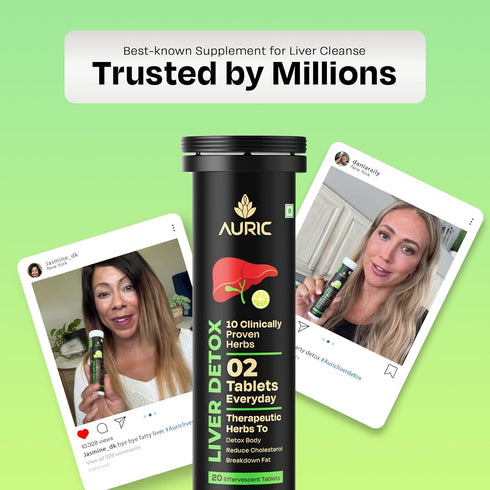Auric Liver Detox Effervescent Tablet Drop Fizz & Drink