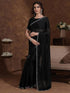 Vasthrlay Chiffon Scalloped Coffee Saree