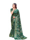 Vasthrlay Womens Printed Unstitched Navy Blue Saree