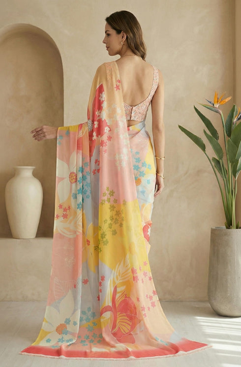 Vasthrlay Georgette Printed Saree