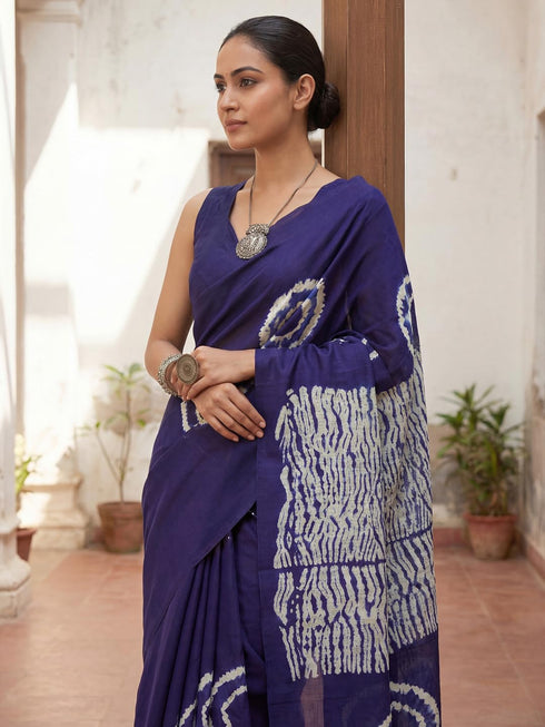 Vasthrlay Bhagalpuri Tieanddye Unstitched Ai Ethnic Wear