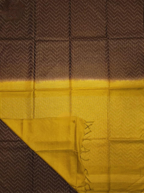 Vasthrlay Brown Bhagalpuri Saree