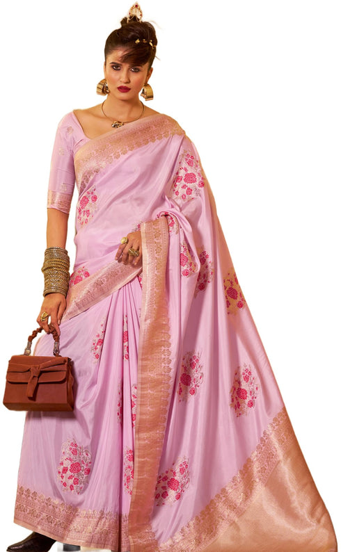 Vasthrlay Banarasi Unstitched Saree