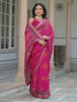 Vasthrlay Georgette Bandhani Unstitched Pink Saree