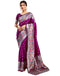 Vasthrlay Womens Paithani Unstitched Pink Saree