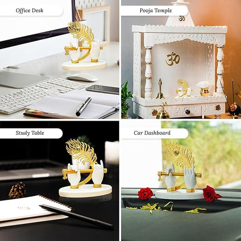 Ekhasa Lord Krishna Hands with Flute Idol (Small Size)