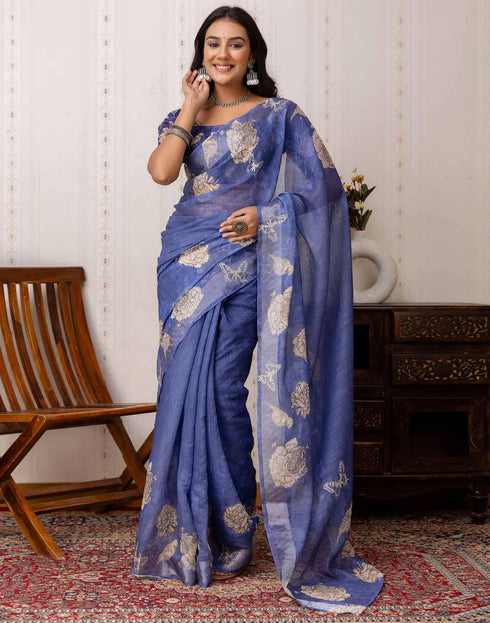 Vasthrlay Banarasi Traditional Unstitched Saree