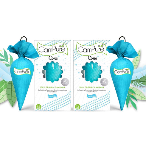 Campure Camphor Cone Pack Of 2-100% Organic