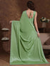 Vasthrlay Chiffon Scalloped Brown Saree