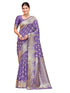 Vasthrlay Womens Weaving Unstitched Lavender Saree
