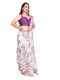 Vasthrlay Purple Womens Linen Ready To Wear Saree