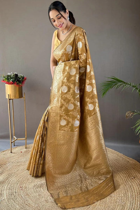Vasthrlay Banarasi Unstitched Saree