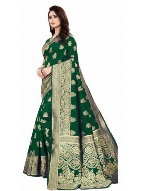 Vasthrlay Banarasi Traditional Unstitched Saree