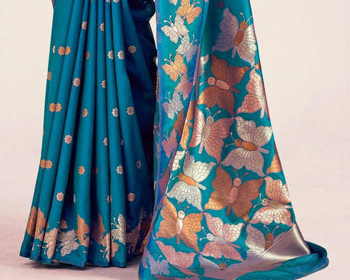 Vasthrlay Purple Kanjivaram Saree
