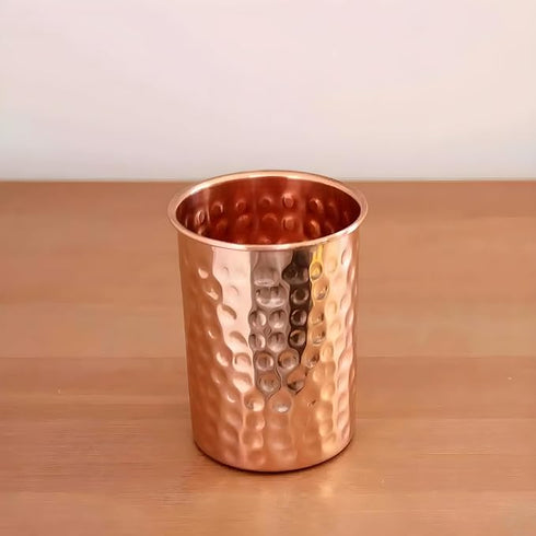 Pure Copper Hammered Tumbler 300ml