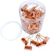 Anup Torda Rose Gold Binder Clips | 19 mm Small Metal Paper Clamps | Pack of 40
