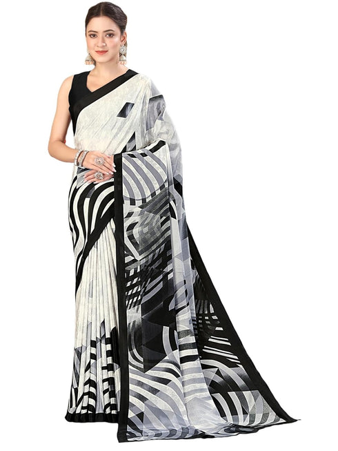 Vasthrlay Womens Printed Unstitched Mauve Saree