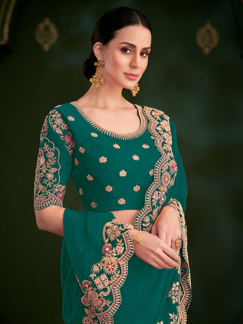Vasthrlay Embroidery Unstitched Designer Tfh Ethnic Wear