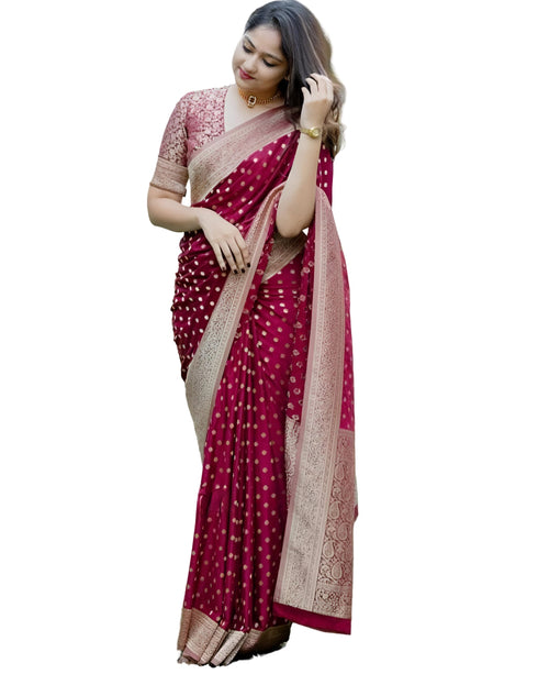 Vasthrlay Banarasi Traditional Unstitched Saree