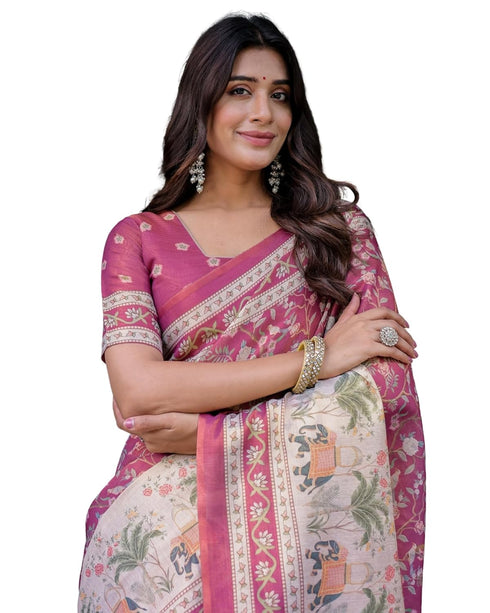 Vasthrlay Handloom Cotton Turquoise Saree