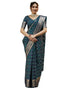 Vasthrlay Bandhani Printed Rama Blue Saree With Unstitched Blouse Piece