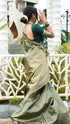 Vasthrlay Green Banarasi Saree