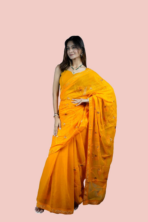 Vasthrlay Embroidered Shimmer Ethnic Wear