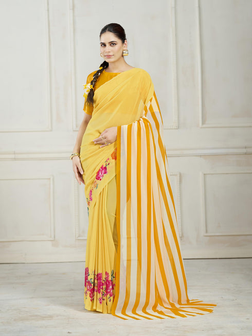 Vasthrlay Georgette Unstitched Saree